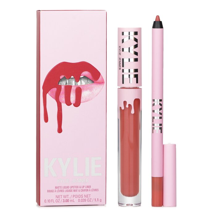 Matte Lip Kit: Matte Liquid Lipstick 3ml + Lip Liner 1.1g 2pcs