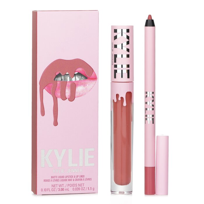 Matte Lip Kit: Matte Liquid Lipstick 3ml + Lip Liner 1.1g 2pcs