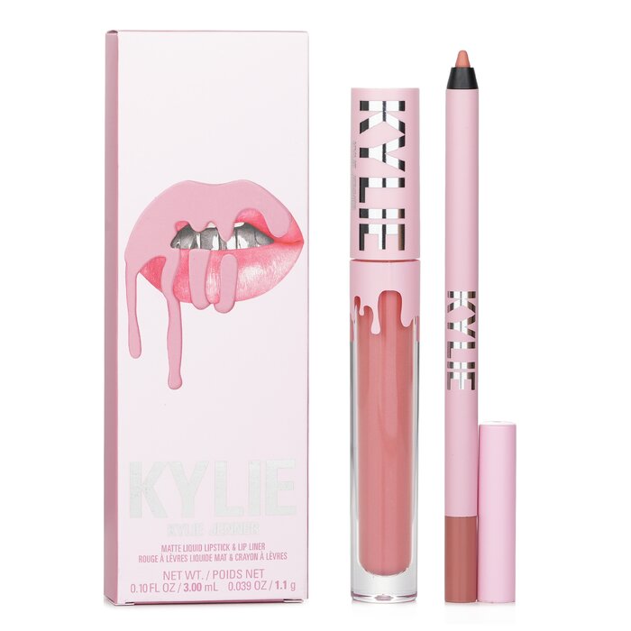 Matte Lip Kit: Matte Liquid Lipstick 3ml + Lip Liner 1.1g 2pcs
