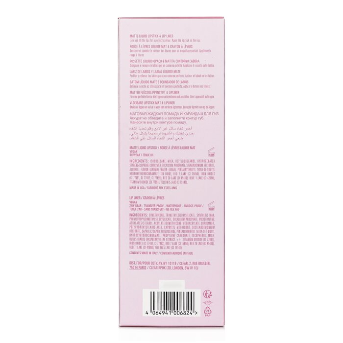 Matte Lip Kit: Matte Liquid Lipstick 3ml + Lip Liner 1.1g 2pcs