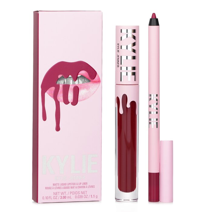 Matte Lip Kit: Matte Liquid Lipstick 3ml + Lip Liner 1.1g 2pcs