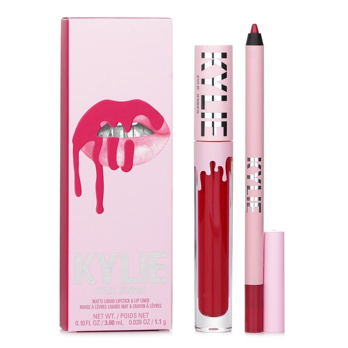 Matte Lip Kit: Matte Liquid Lipstick 3ml + Lip Liner 1.1g 2pcs