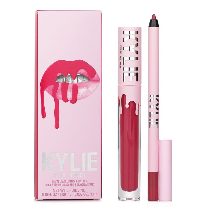 Matte Lip Kit: Matte Liquid Lipstick 3ml + Lip Liner 1.1g 2pcs