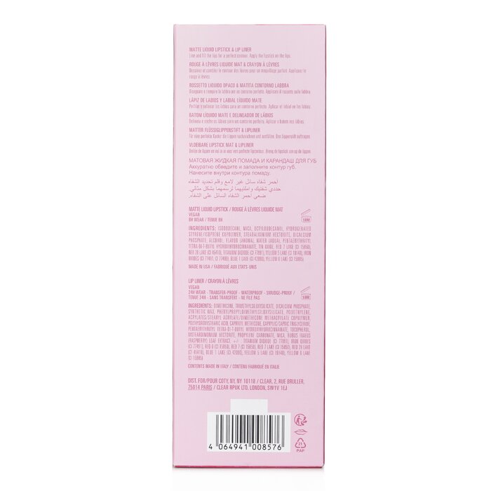 Matte Lip Kit: Matte Liquid Lipstick 3ml + Lip Liner 1.1g 2pcs