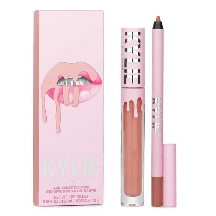 Matte Lip Kit: Matte Liquid Lipstick 3ml + Lip Liner 1.1g 2pcs