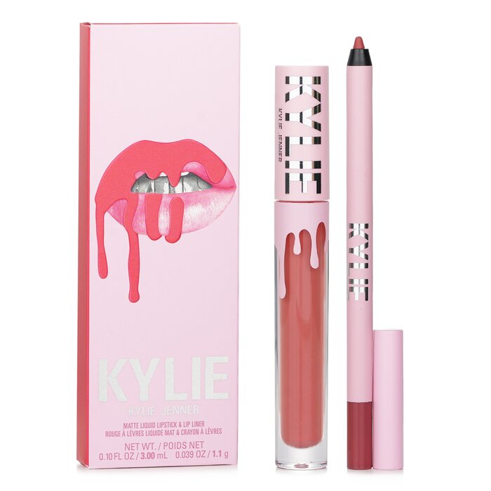 Matte Lip Kit: Matte Liquid Lipstick 3ml + Lip Liner 1.1g 2pcs