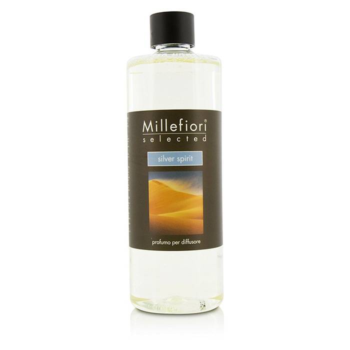 Заправка для диффузора Millefiori Silver Spirit, 500 мл — свежий аромат для дома и офиса