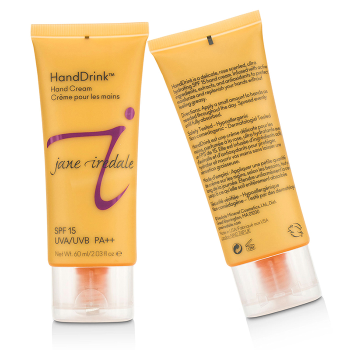 Крем для рук Jane Iredale с SPF 15, глубокое увлажнение и защита, 2x60 мл