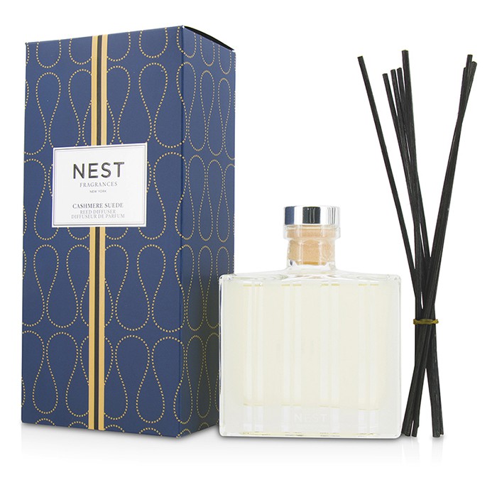 Аромадиффузор Nest Cashmere Suede, 175 мл – уютный аромат замши и древесины для дома и офиса