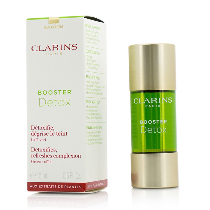 Clarins детокс-бустер с экстрактом зеленого кофе для ухода за кожей лица, 15 мл