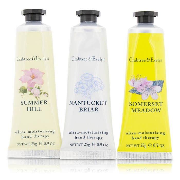 Набор кремов для рук Crabtree & Evelyn Countryside Florals, 3x25 г, увлажнение и защита кожи