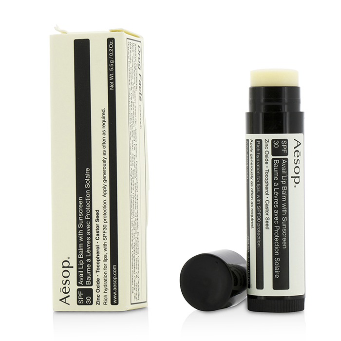 Aesop бальзам для губ с SPF 30, 5.5 г — увлажняющий и защитный для чувствительных губ