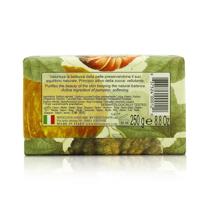 Мыло с экстрактом тыквы для нежного очищения кожи, 250 г, Nesti Dante