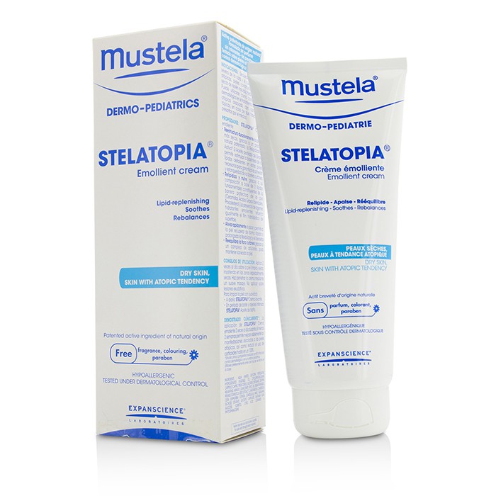 Крем для лица Mustela Stelatopia с подсолнечным маслом, 200 мл - интенсивное увлажнение для чувствительной кожи.