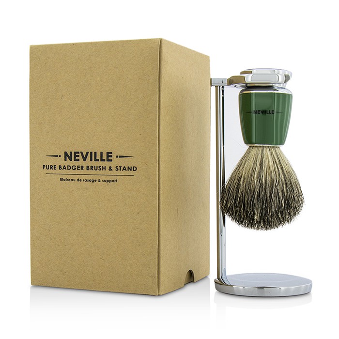 Щётка для бритья из барсучьего волоса с подставкой Neville 2 шт.