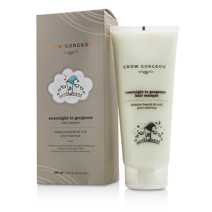 маска для волос Grow Gorgeous с гиалуроновой кислотой 190 мл, увлажнение и восстановление волос ночью