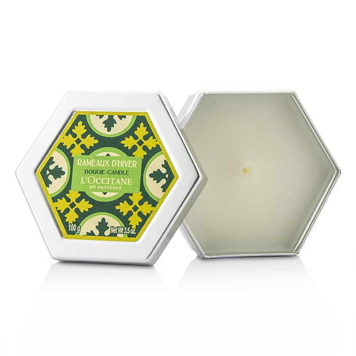 Ароматическая свеча L'Occitane «Зимний лес» 100 г – уютный аромат сосны и корицы для создания атмосферы тепла