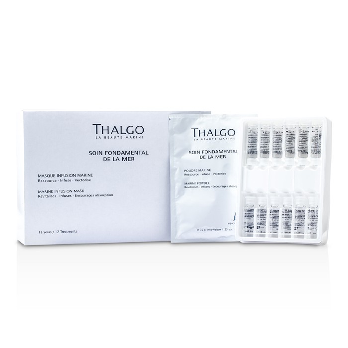 Маска для лица Thalgo с морским порошком и олиго-минеральным лосьоном, 12 пакетов