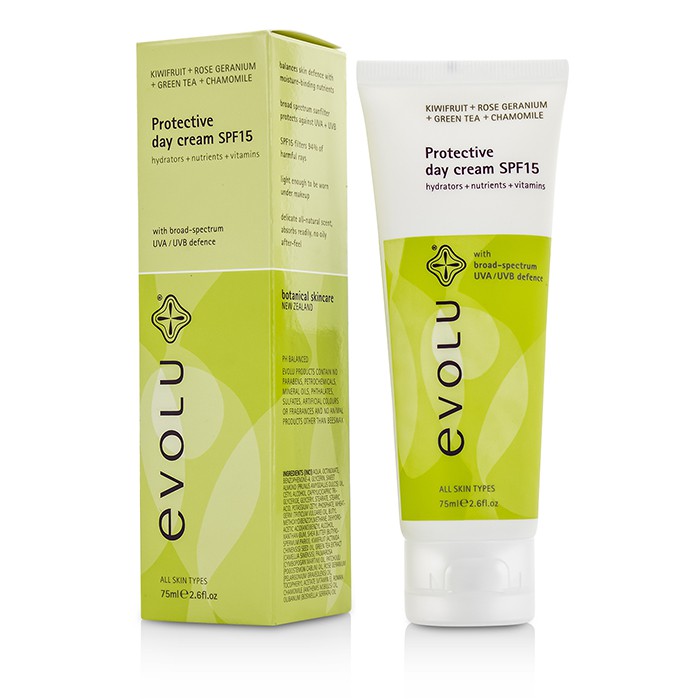 Evolu защитный дневной крем с экстрактами киви и SPF 15 для лица, 75 мл