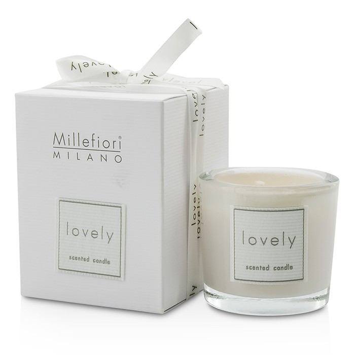 Ароматическая свеча Millefiori Lovely в стакане, оранжевая, 60 г