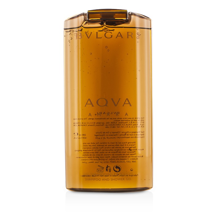 Bvlgari Aqva Amara шампунь и гель для душа 200 мл — очищение и освежение для тела и волос