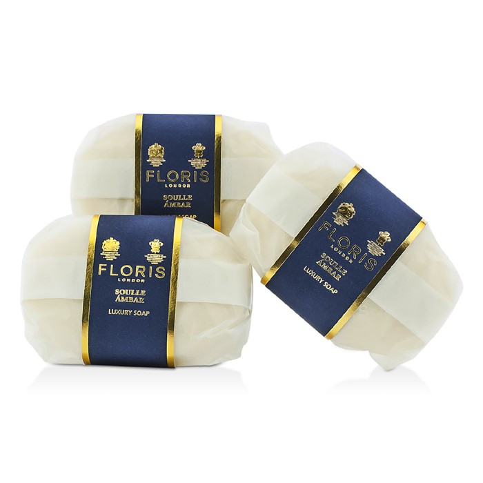 Изысканное мыло Floris с маслом ши для деликатного очищения кожи, 3x100 г