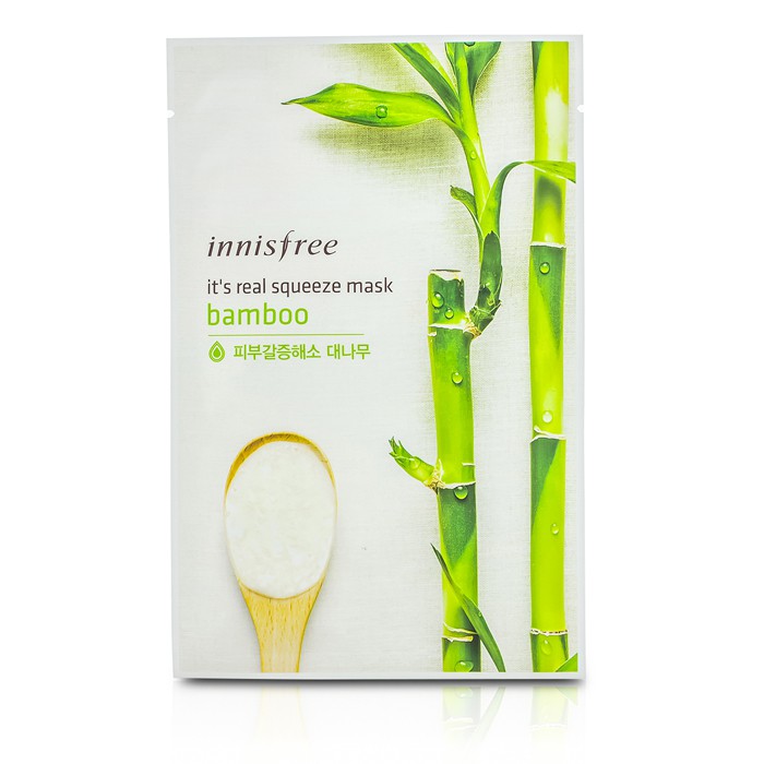 Innisfree маска для лица с экстрактом бамбука, 10 шт. — увлажнение и восстановление кожи