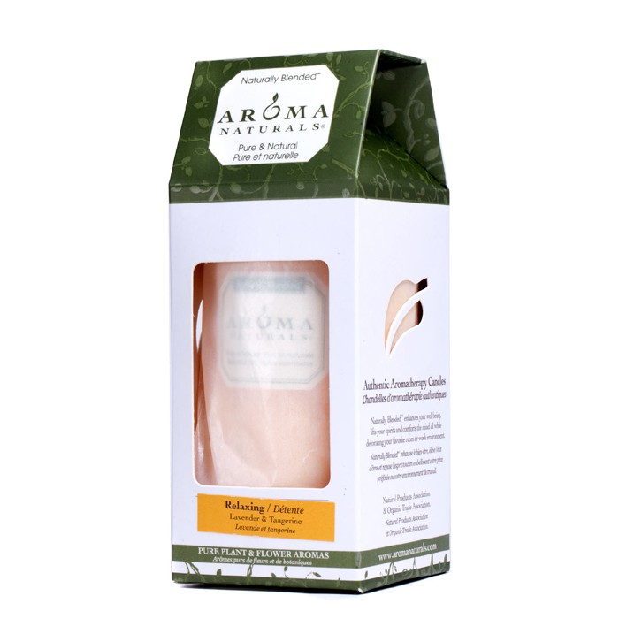 Аромакандела Aroma Naturals "Расслабляющая" с лавандой и мандарином, 2.75x5 дюймов