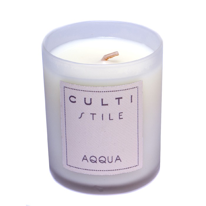 Свеча ароматическая Culti Aqqua, 190 г, из пчелиного воска, для создания уюта и романтики в доме