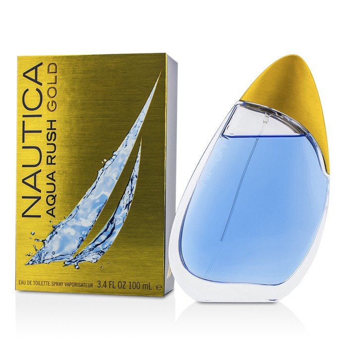Eau de Toilette Nautica Aqua Rush Gold для мужчин, фруктово-водный аромат, 100 мл