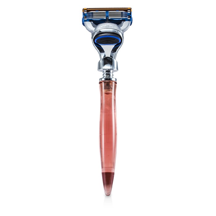 Станок для бритья Eshave с лезвиями Gillette Fusion, розовый, 1 шт.