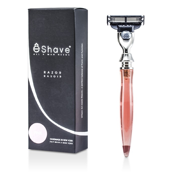 Бритва Eshave с 3 лезвиями Gillette Mach-3 для комфортного бритья, розовая, 1 шт.