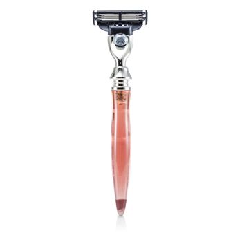 Бритва Eshave с 3 лезвиями Gillette Mach-3 для комфортного бритья, розовая, 1 шт.