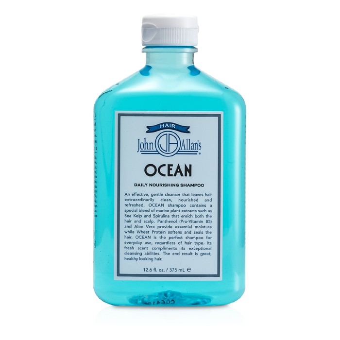 Шампунь John Allan's Ocean для ежедневного увлажнения волос с пантенолом и экстрактами морских растений, 375 мл