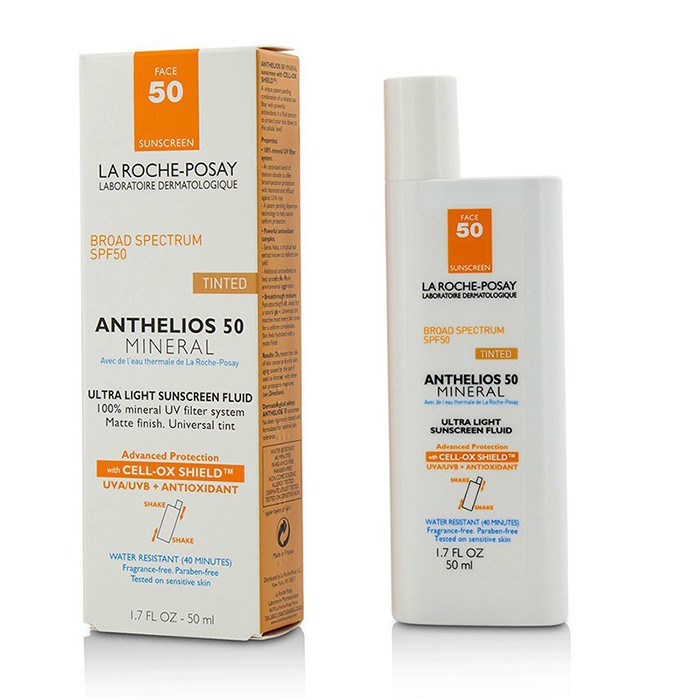 La Roche-Posay Антельос 50 минеральный солнцезащитный флюид с тоном для чувствительной кожи, 50 мл
