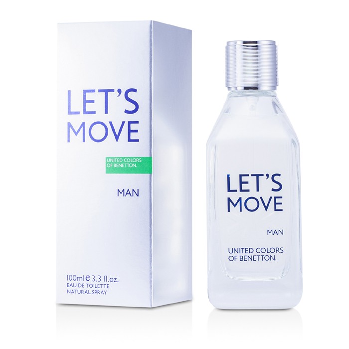 Benetton Let's Move туалетная вода для мужчин с бергамотом и жасмином, 100 мл