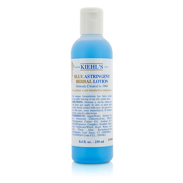 Лосьон с голубым астрингентом для мужчин Kiehl's, 250 мл, для жирной кожи, после бритья