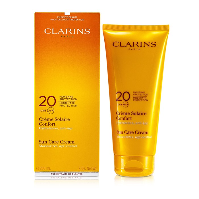 Clarins крем для загара с защитой SPF 20 для лица и тела, 200 мл