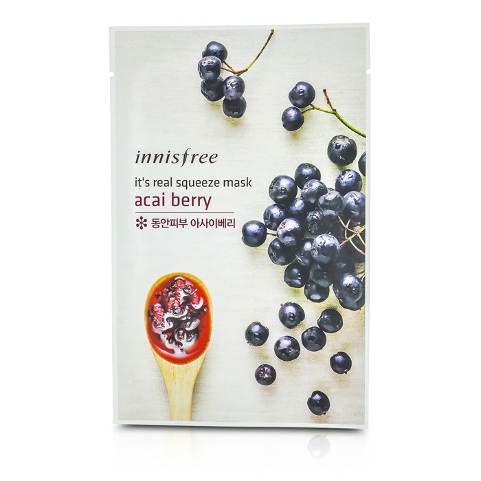 Innisfree маска для лица с экстрактом асаи, 10 шт. — глубокое увлажнение и питание кожи