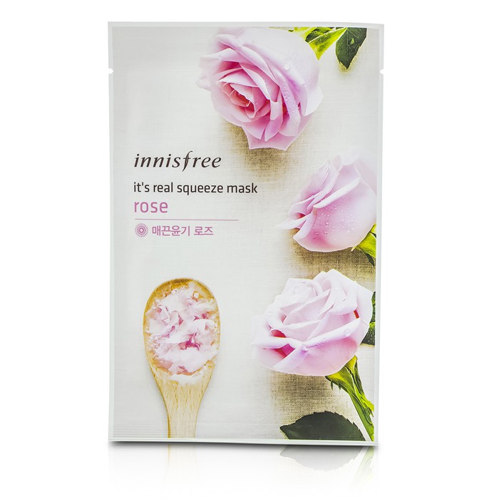 Восстанавливающая маска для лица с экстрактом розы Innisfree, 10 шт.