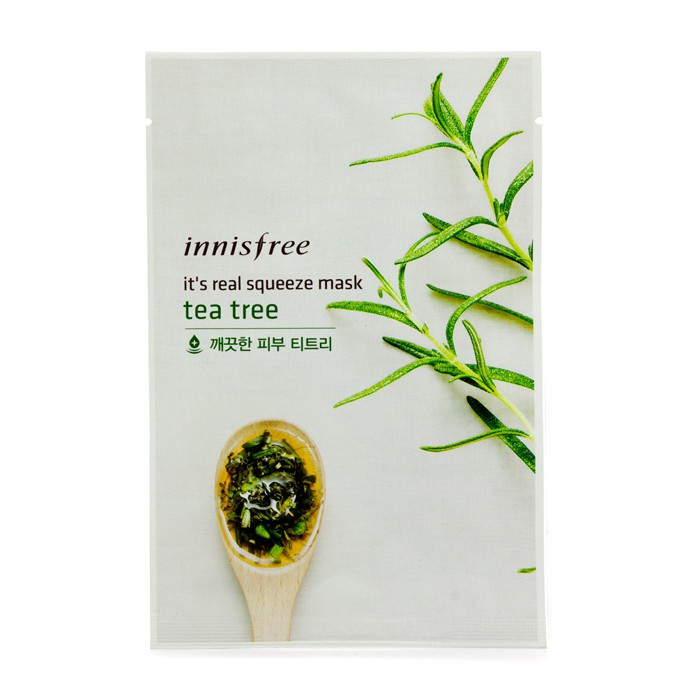 Маска для лица с экстрактом чайного дерева Innisfree, 10 шт. — для борьбы с акне и увлажнения кожи