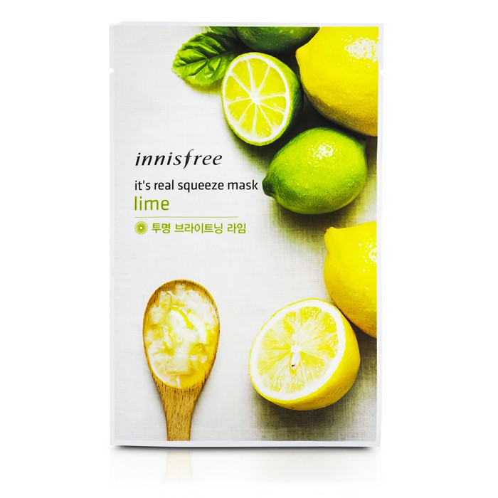 Маска для лица с экстрактом лайма, 10 шт. — увлажнение и осветление кожи от Innisfree