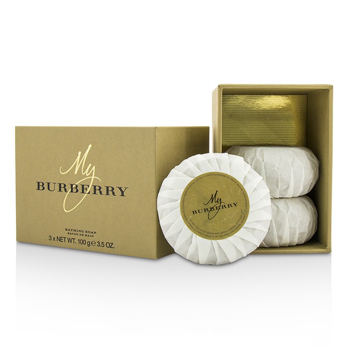 Набор мыла для ванной Burberry с маслом миндаля, 3x100 г