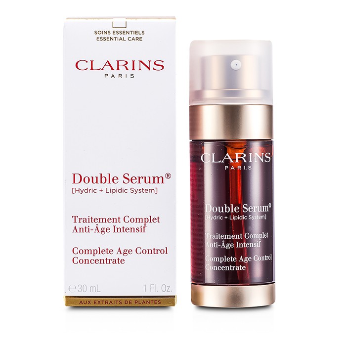 Сыворотка Clarins Double Serum для лица, 30 мл — с экстрактами растений, против морщин, для упругости и сияния кожи.
