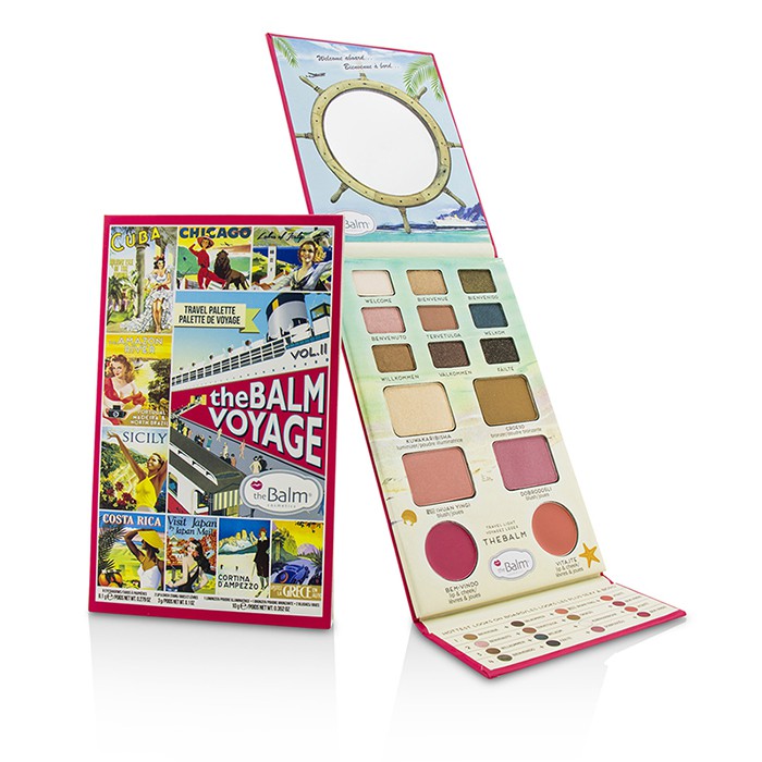 Палетка для лица TheBalm Voyage Vol.2 с хайлайтером, бронзатором, румянами и тенями 21.1 г