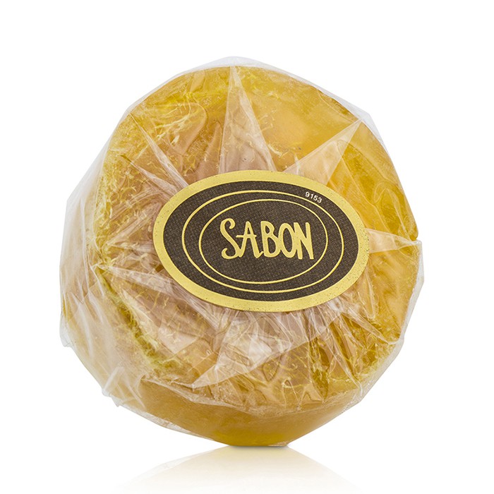 Мыло с люфой Sabon для тела лимонное 90 г, очищающее и отшелушивающее, с экстрактами оливкового масла и лимона