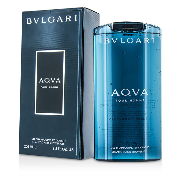 Гель для душа и шампунь с цитрусовым ароматом для мужчин Bvlgari Aqva Pour Homme, 200 мл