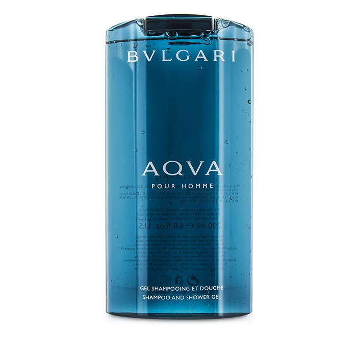 Гель для душа и шампунь с цитрусовым ароматом для мужчин Bvlgari Aqva Pour Homme, 200 мл