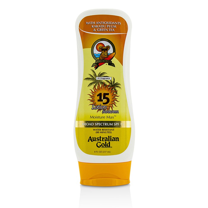 Лосьон для загара Australian Gold SPF 15 с экстрактами алоэ и какаду сливы, 237 мл