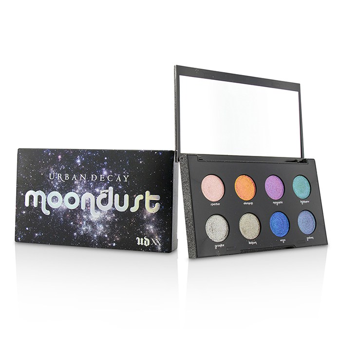 Палетка теней для век Urban Decay Moondust, 8 ярких оттенков с сияющим эффектом, 8x0.7 г